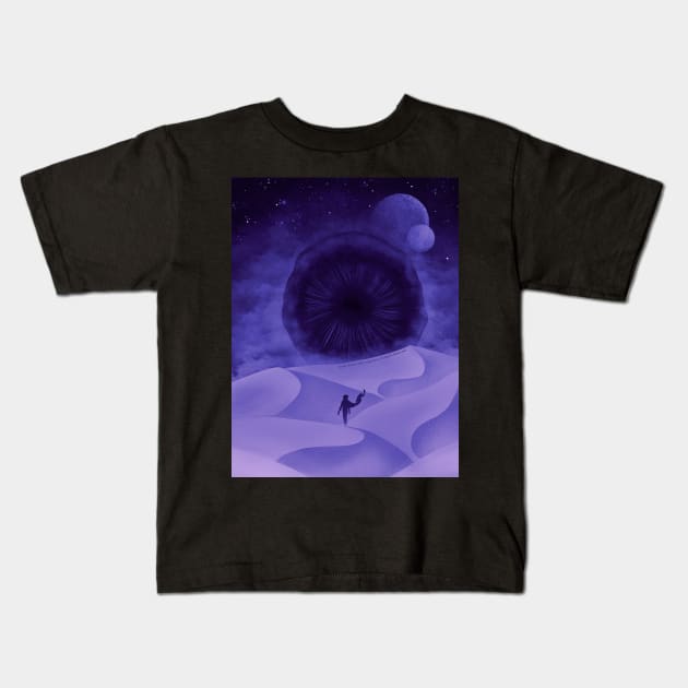 The Great Shai-Hulud, Purple Moons Kids T-Shirt by Dream Artworks